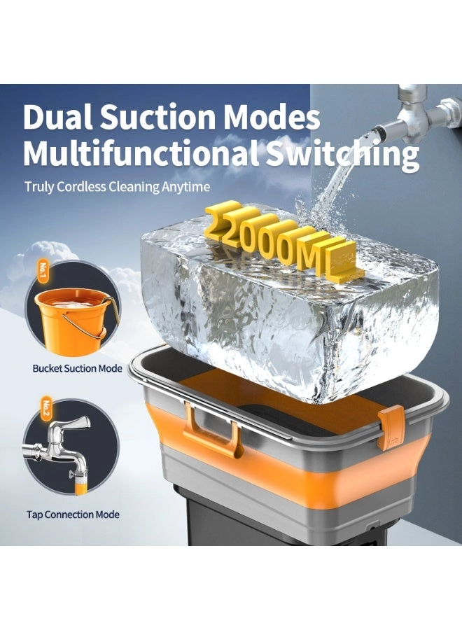 Collapsible 5.5 Gallon Bucket - Foldable Wheels & Handle