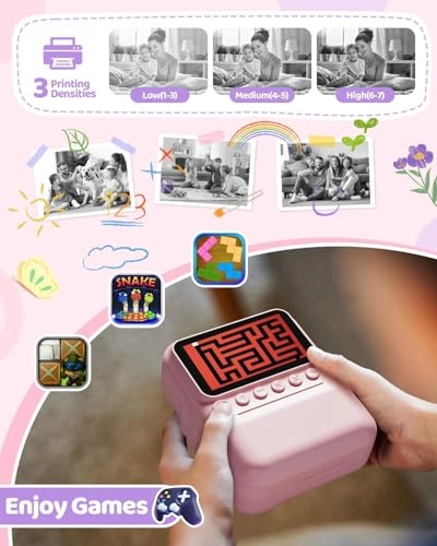 Kids Camera Instant Print - 3-inch HD Screen 1080P 32GB