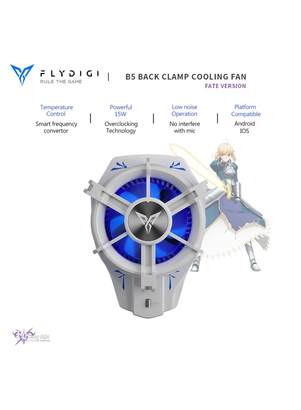 Flydigi B5 Phone Cooler - 15W Type-C Back Clip