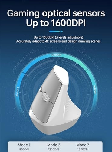 Ergonomic Wireless Mouse - Bluetooth USB