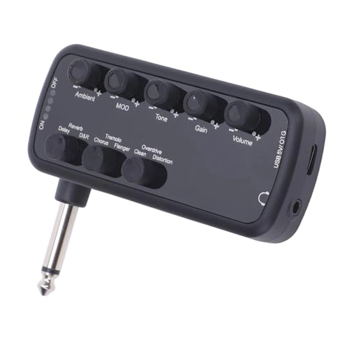 Guitar Headphone Amplifier - OTG Recording USB Charging Chorus Tremolo