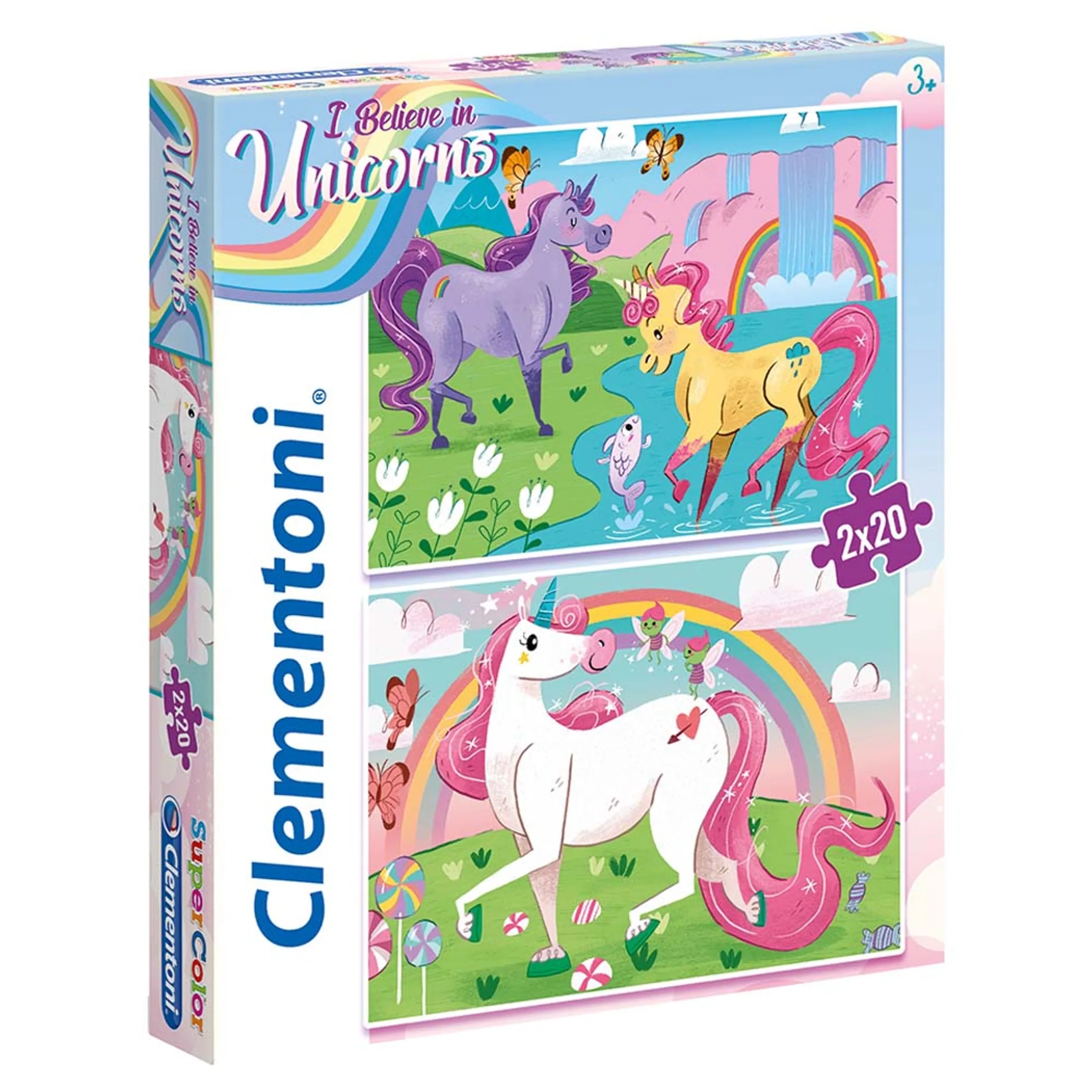 Clementoni I Believe in Unicorns 2-in-1 Puzzle (ALGT-24754) - 40 pcs