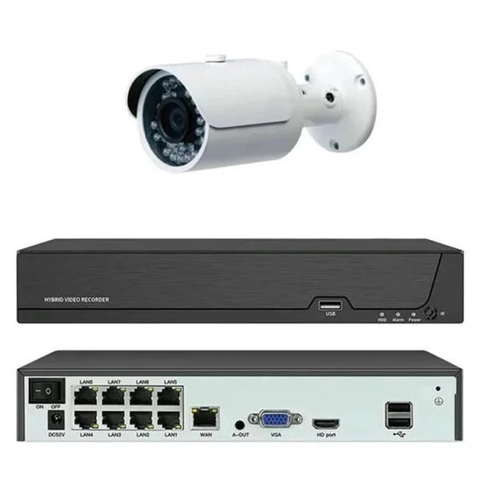 VIGILARE IP Poe Video Surveillance Kit - 4 Telecamere 5MPX