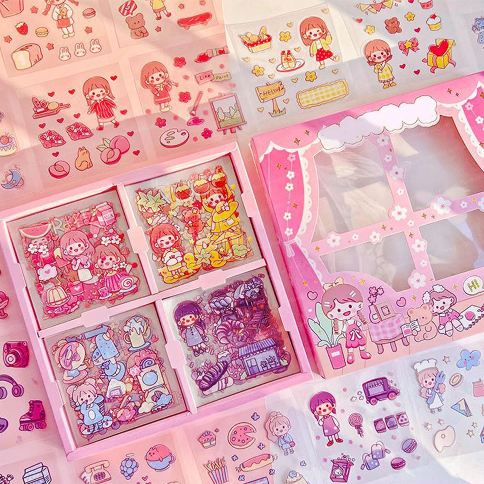 FunBlast Baby Theme Sticker Book Kawaii 100 pcs