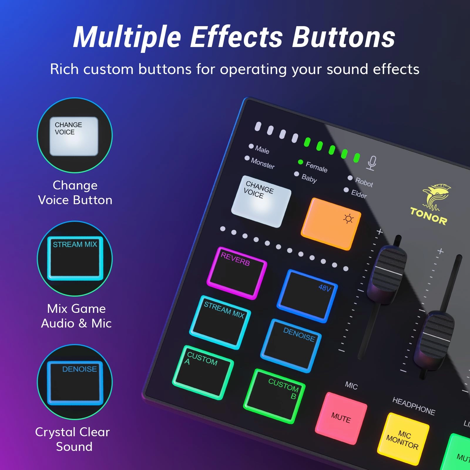E7 Auxiliary+USB+XLR Microphone
