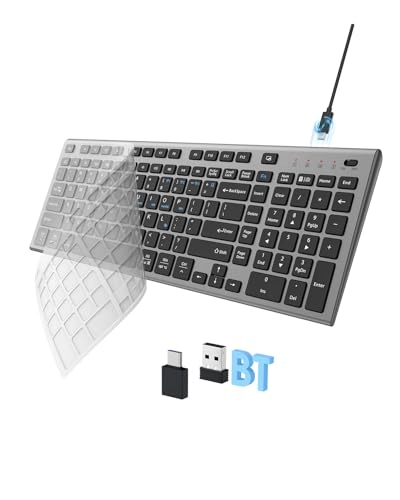Wireless Keyboard - Bluetooth, RF, USB-A, USB-C