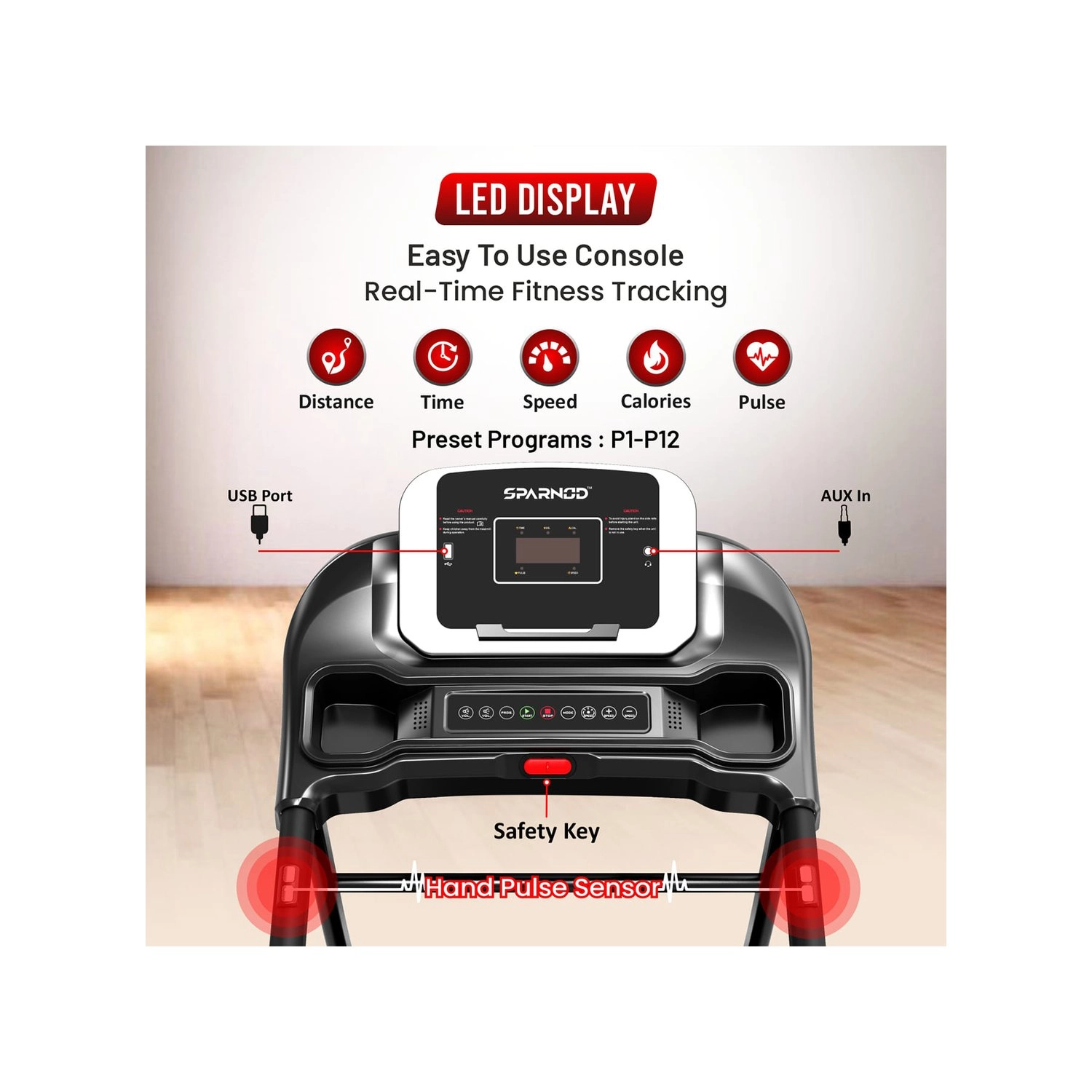 Automatic Motorised Treadmill for Home Use 3hp Dimension2D[width=406.0, height=1016.0]mm