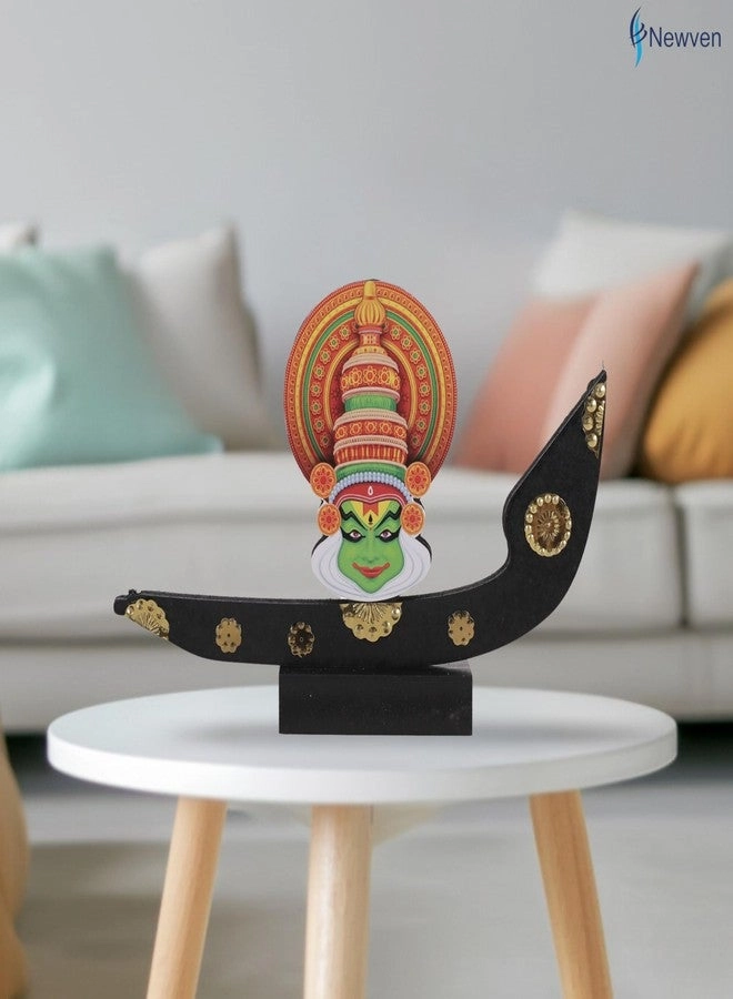 Kathakali Face Decoration - Wooden Handcrafted 20 x 4 x 13 CM
