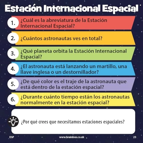 BrainBox The Space - Pocket Edition Card Game (Spanish)