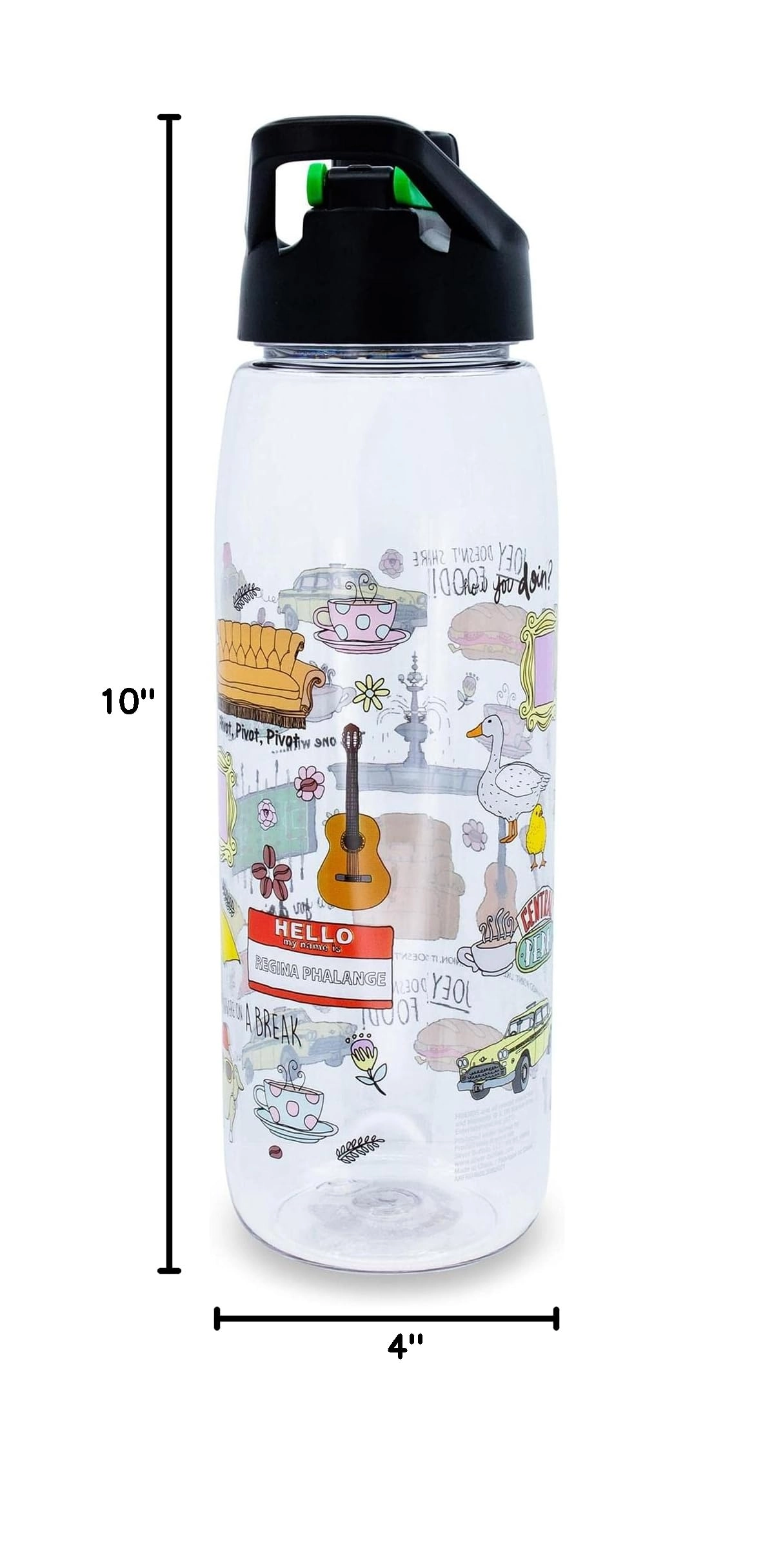 Friends Water Bottle Screw Top Lid Tritan