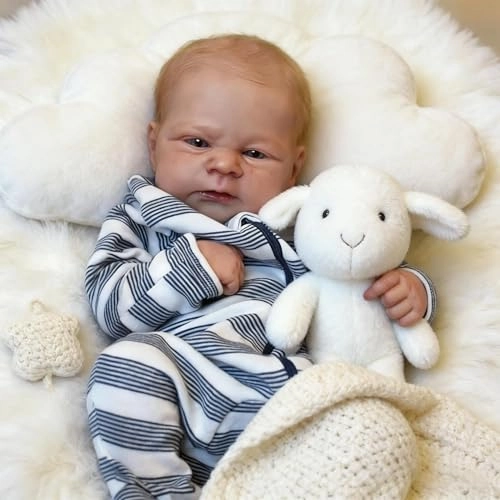 Elijah Reborn Baby Doll - 17 inch Silicone Blue Eyes Ages 3+