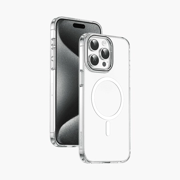 HiPhone Telecom MAGICO PROTECTIVE RING STAND CASE for IPHONE 15 PRO MAX Transparent