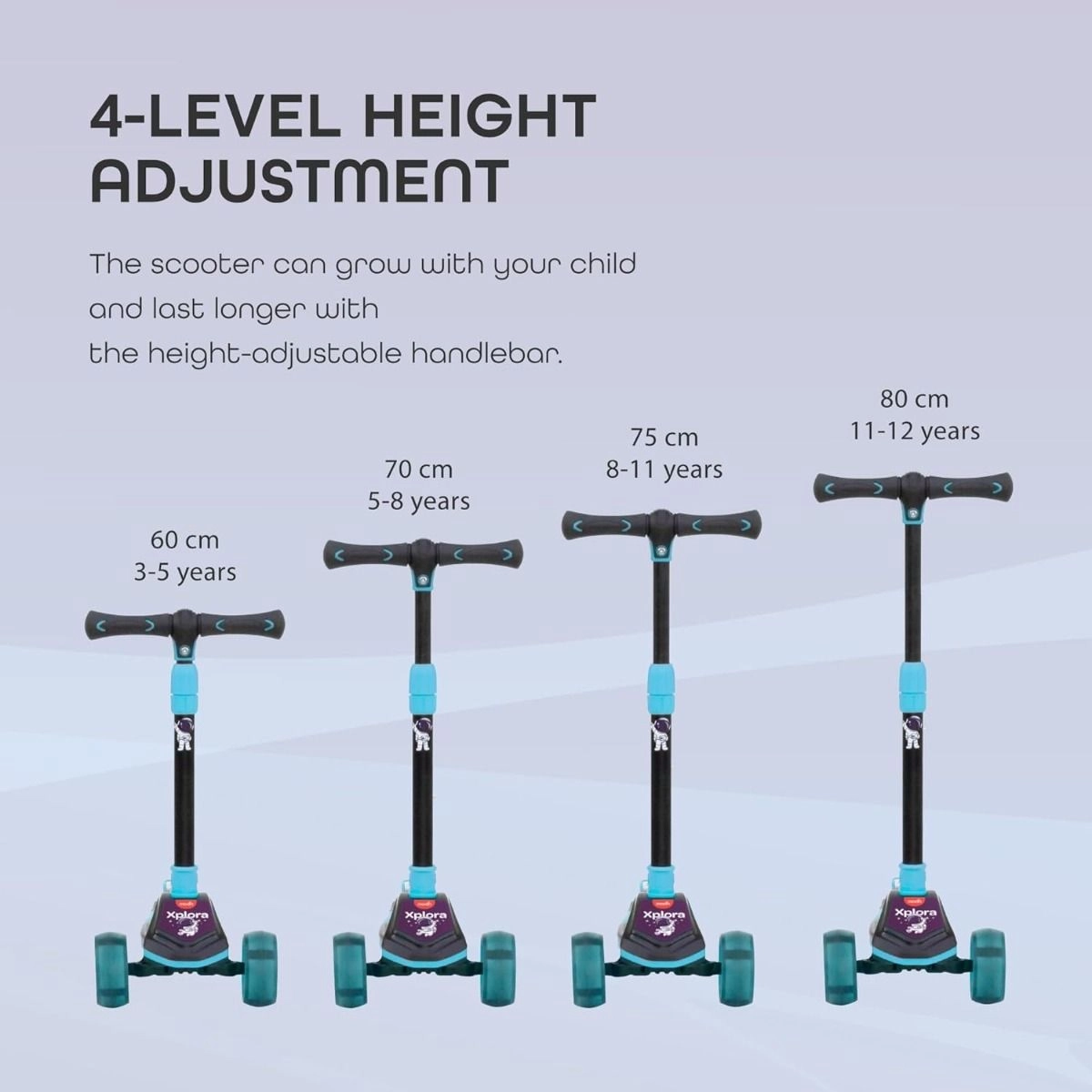 Xplora Kick Scooter – Foldable LED + Seat