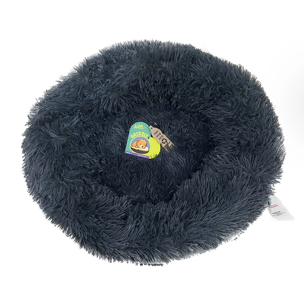 Velor Round Plush Dog Bed - 50 x 15cm