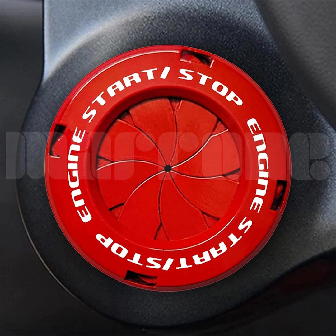 Marrone Push to Start Ignition Button Cover - Interior Red