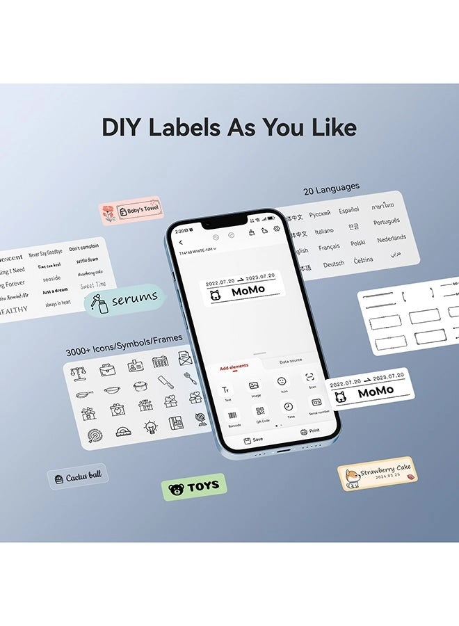 Mini label printer - Direct Thermal Printing 15mm