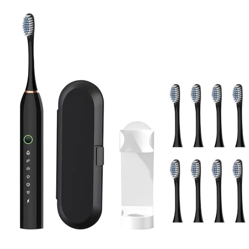 Electric Toothbrush - 8 Brush Heads Travel Case 6 Modes