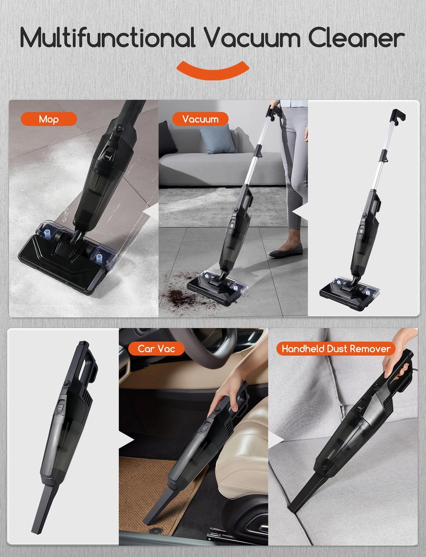 Stick Vacuum Cleaner - 2in1 Vacuuming and mopping