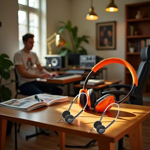Retro Over-Ear Headphone Wired Headphone