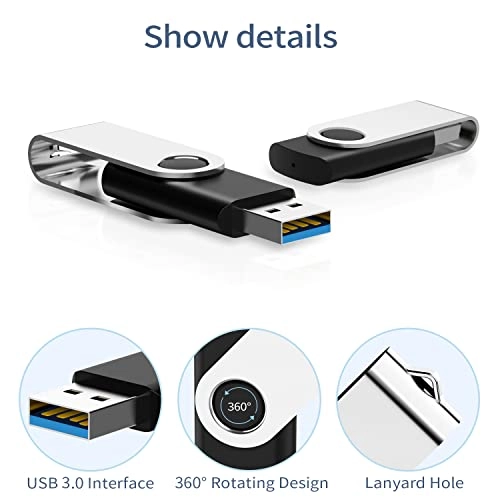 LED Indicator Swivel Thumb Drives - USB 3.0 16 GB