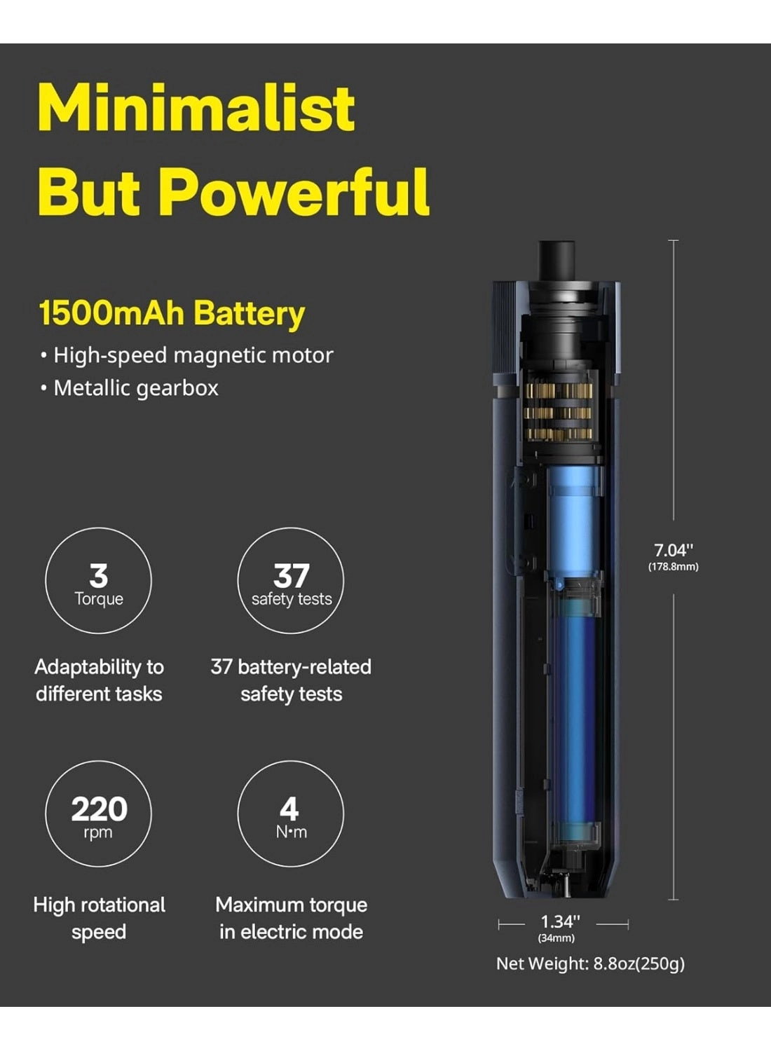 Electric Cordless Screwdriver - 1500mAh