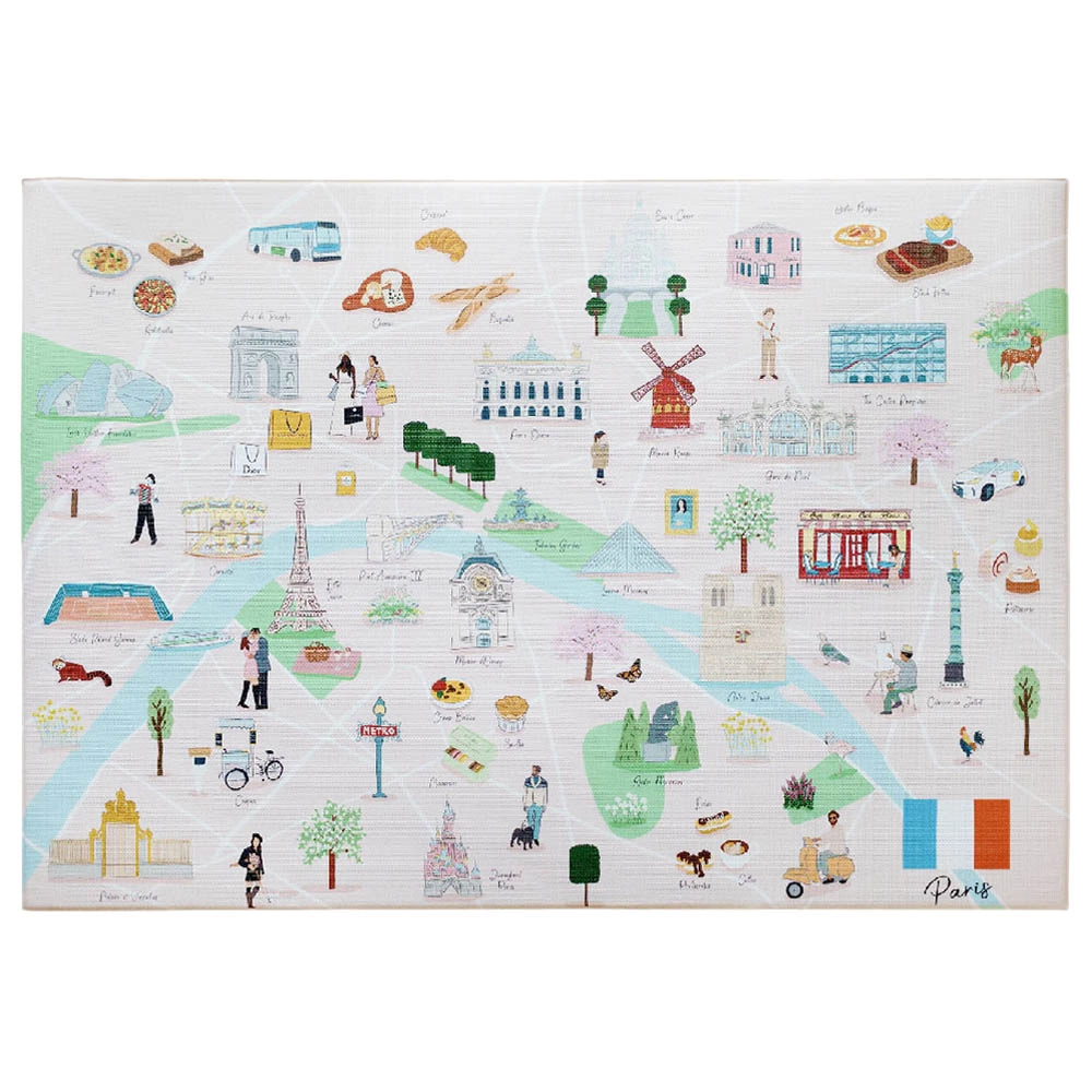 Milk It Baby Paris City Tour Reversible Play Mat - 6 months & above