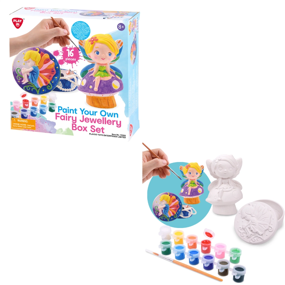 Paint Your Own Fairy Jewellery Box Craft Set - 16 Pcs
