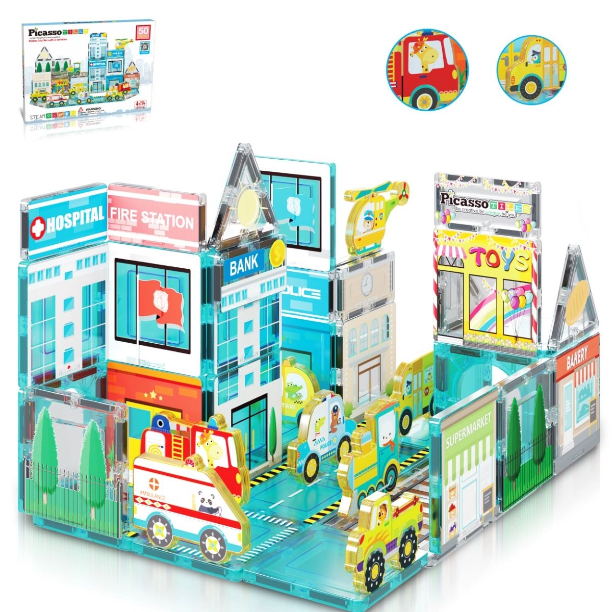 Picasso Magnetic 3D Metro City - 50 pcs