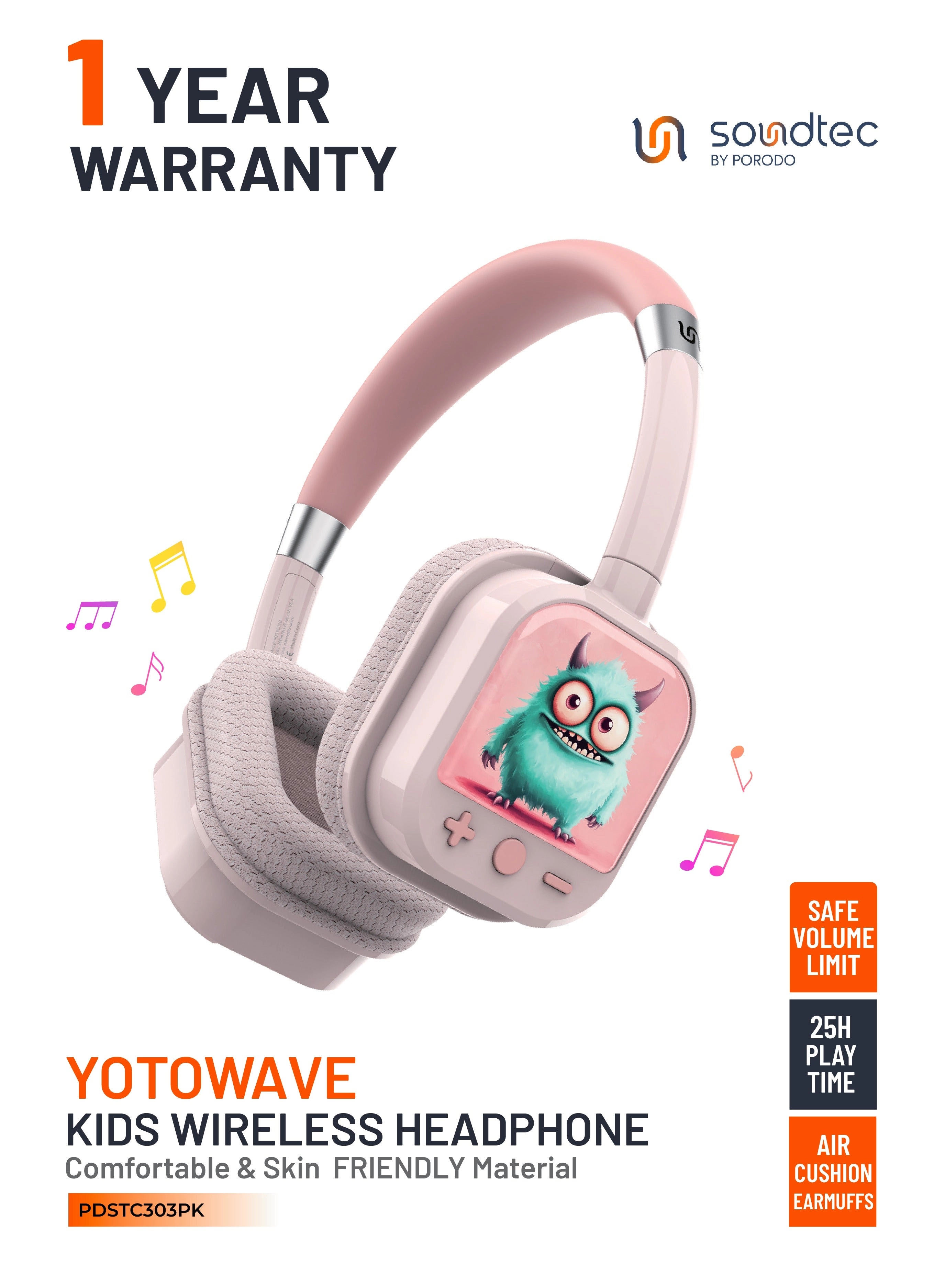 Porodo Yotowave Kids Wireless Headphone