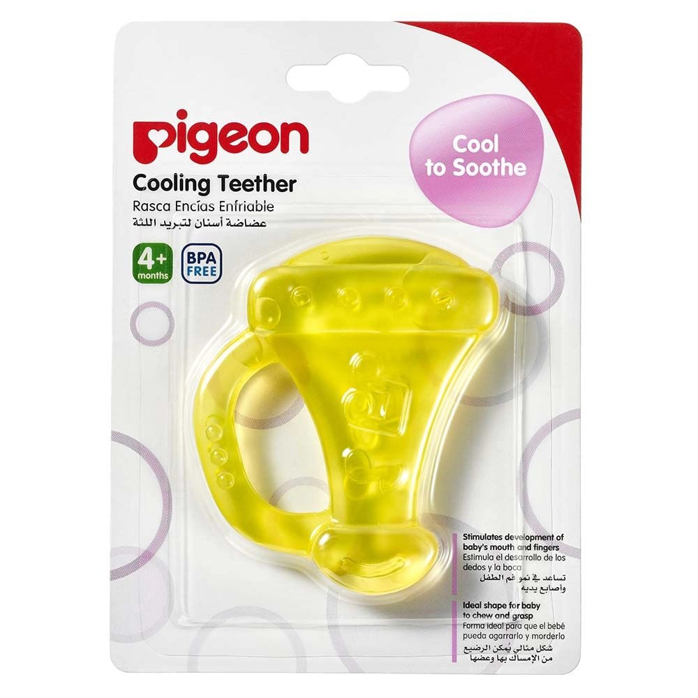 Cooling Teether - Trumpet - 3 Months Yellow