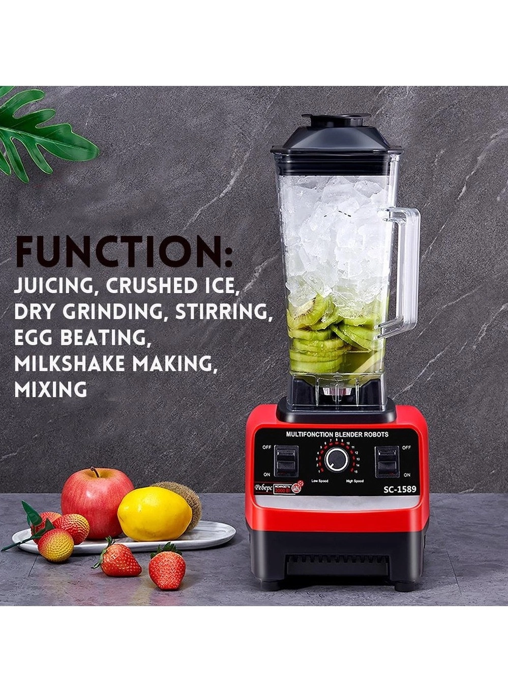Commercial Blender Mixer Juicer - 4500W