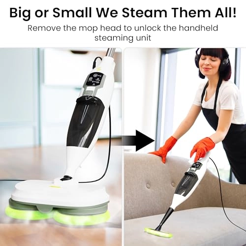 Electric Steam Mop - 15-in-1 3 steam modes