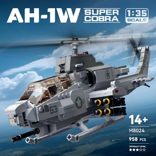 AH-1W Super Cobra (M8024) - 958 Pcs 1:35 Helicopter Building Kit