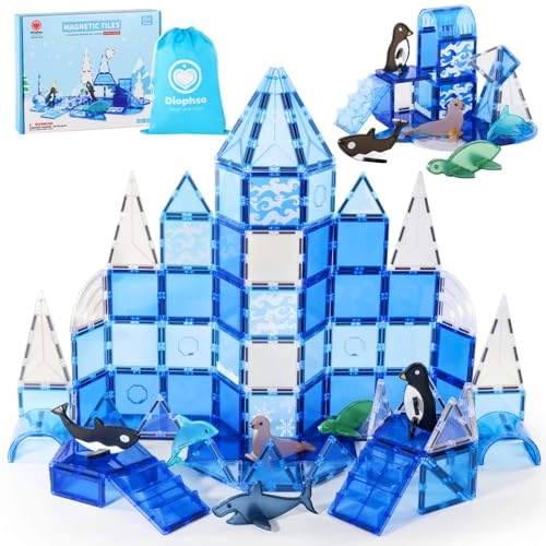 Arctic Animals Magnetic Tiles - 3 years and up 57 pieces