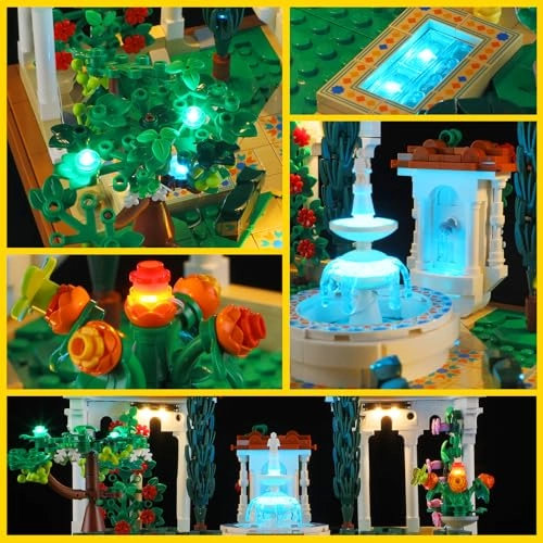Light Kit for Lego-10359 Fountain Garden - LED Warm White