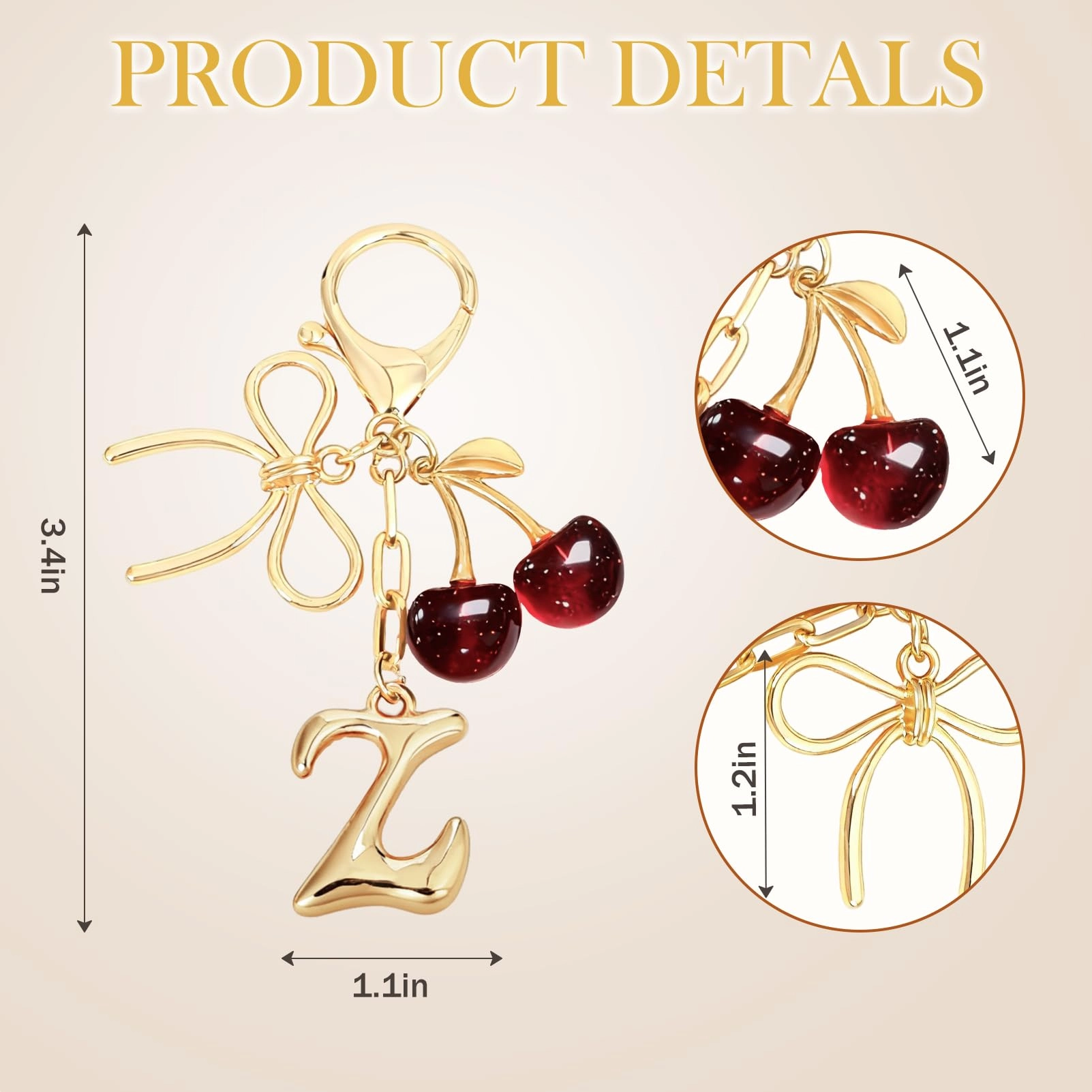 Initial P Keychain - Letter