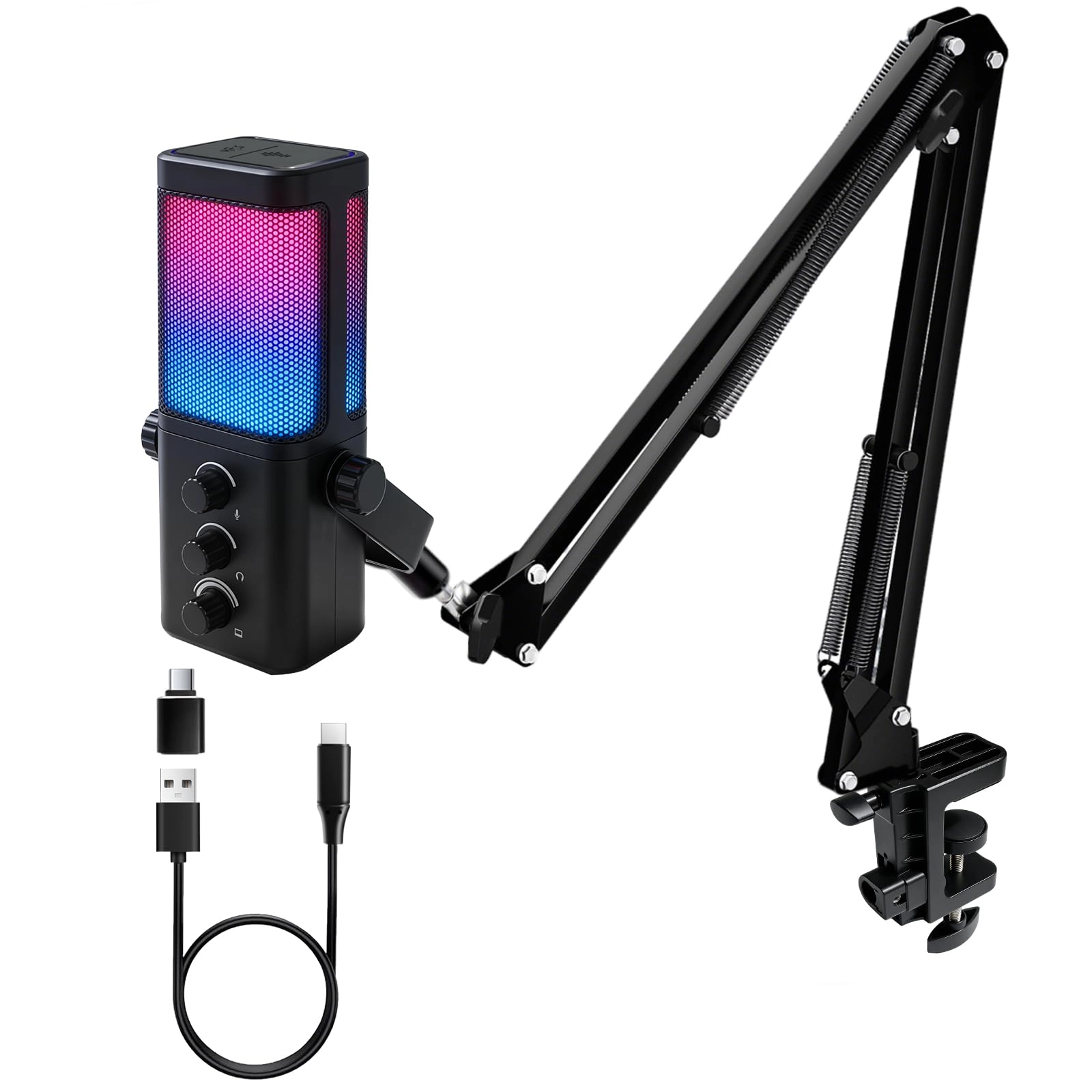 VcomDirect US HJM905B USB+3.5mm-Mini-Jack Microphone