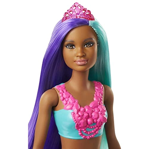 Barbie Dreamtopia Surprise Mermaid Doll - Plastic teal and purple hair Ages 3+