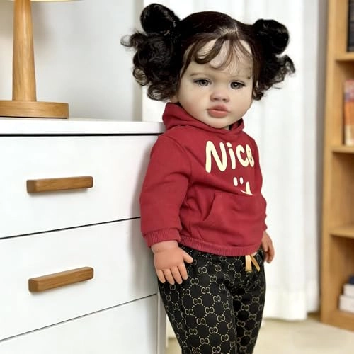 Pippa Reborn Baby Doll - 26 inch Cotton Vinyl Hand-rooted Curly Hair Ages 3+