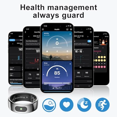 Smart Ring - Heart rate monitor Blood oxygen saturation Sleep Monitoring