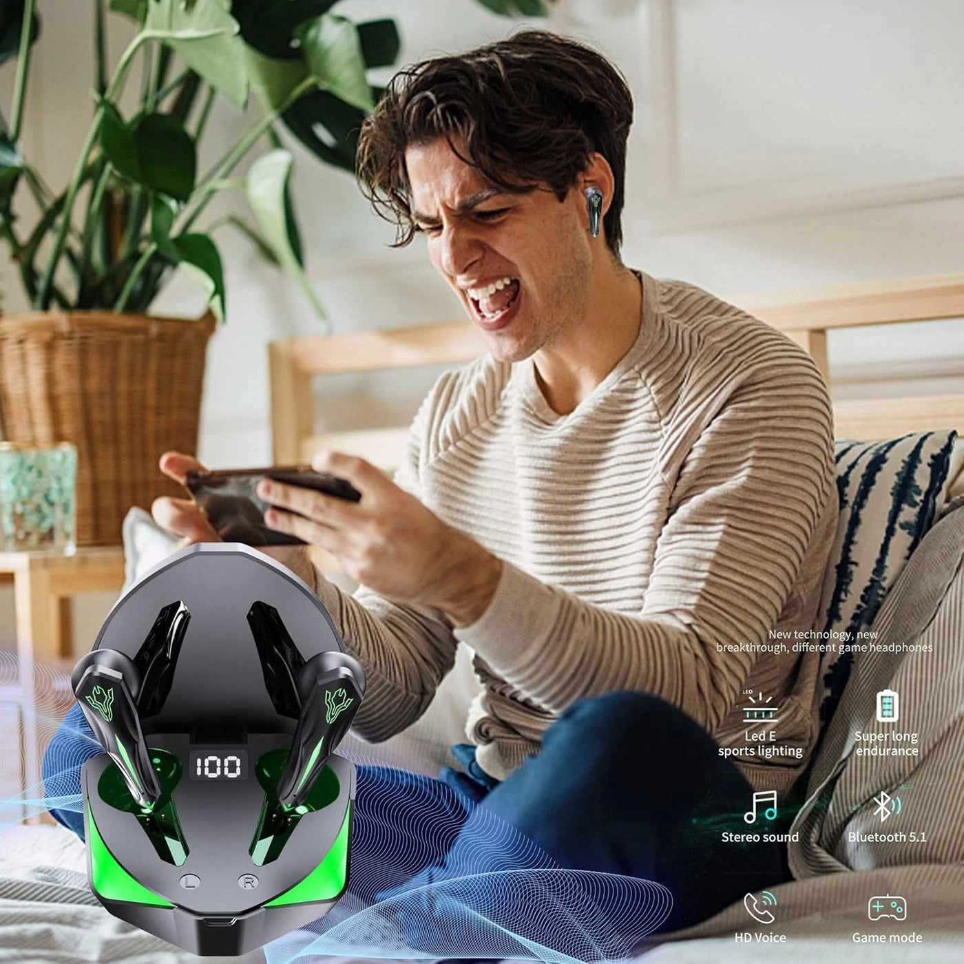 Bluetooth Gaming Headset Wireless Headset Bundle