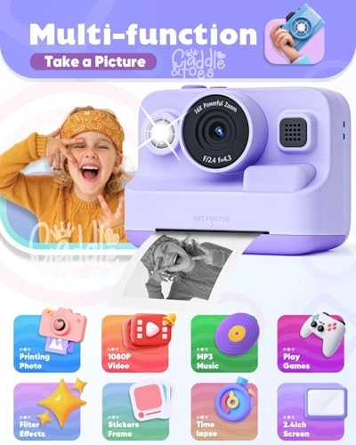 DC-C001 - 2.4 Inch Screen Instant Print Purple