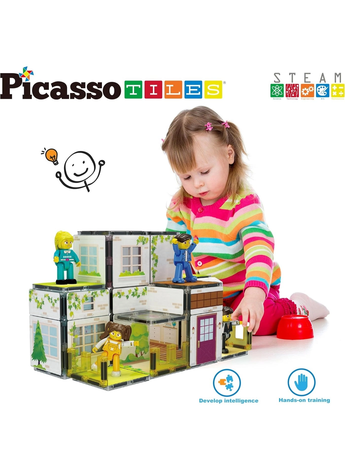 Magnetic Tiles Homestead Family Theme - 3+ 65 pieces