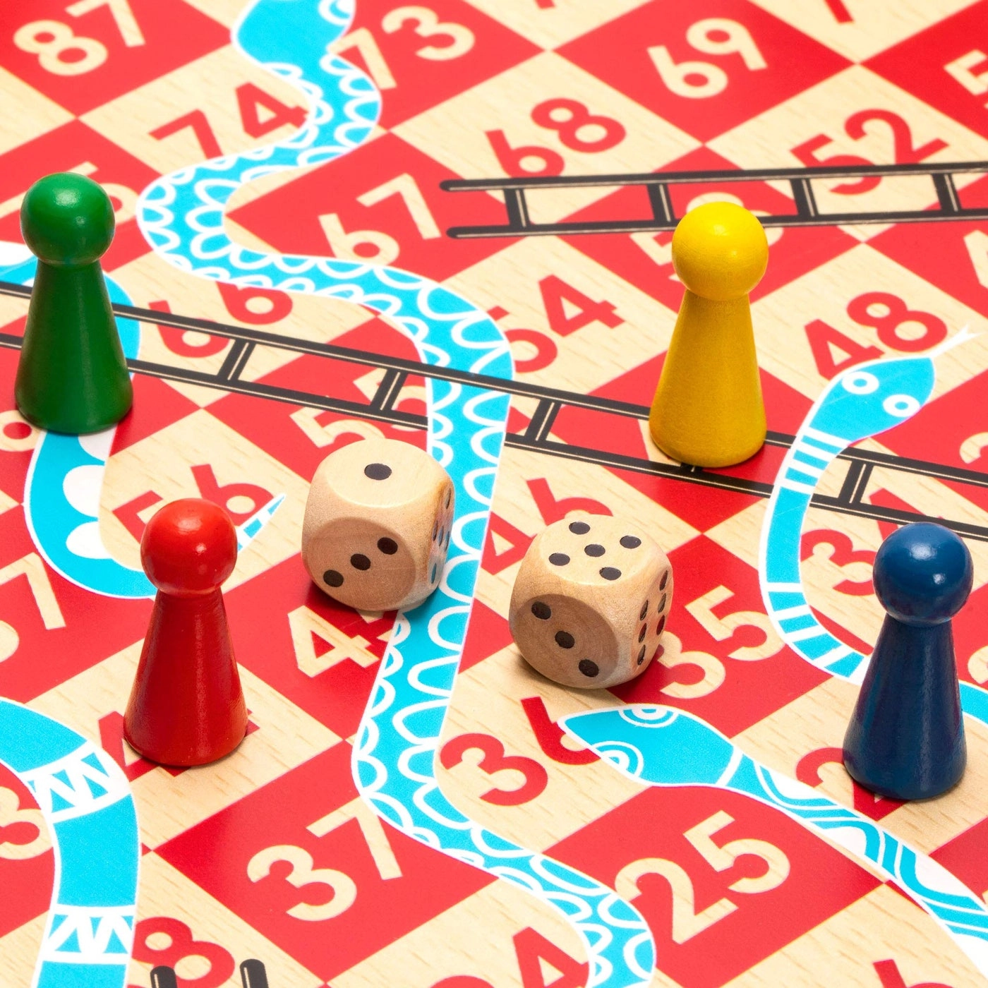 Snakes and Ladders - Wooden Reversible