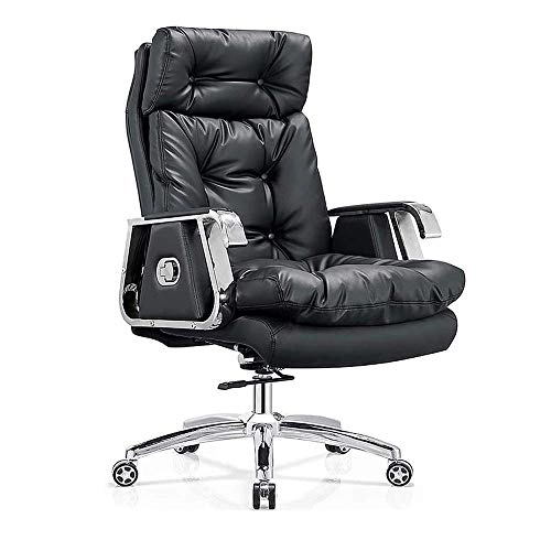 Desk Chair - PU Leather Brown High Back