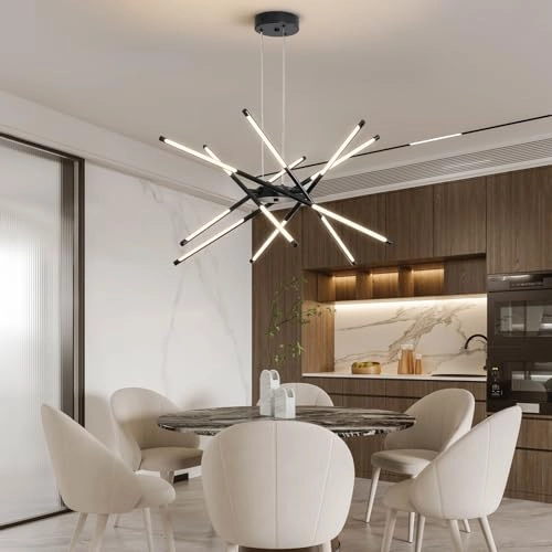 Modern Sputnik Chandeliers - 3000K-6000K Dimmable