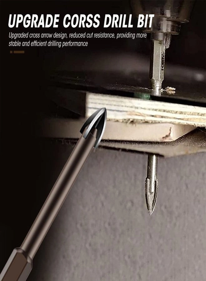 Glass Tile Concrete Drill Bit Set - Tungsten Carbide 5Pcs 3-7 mm