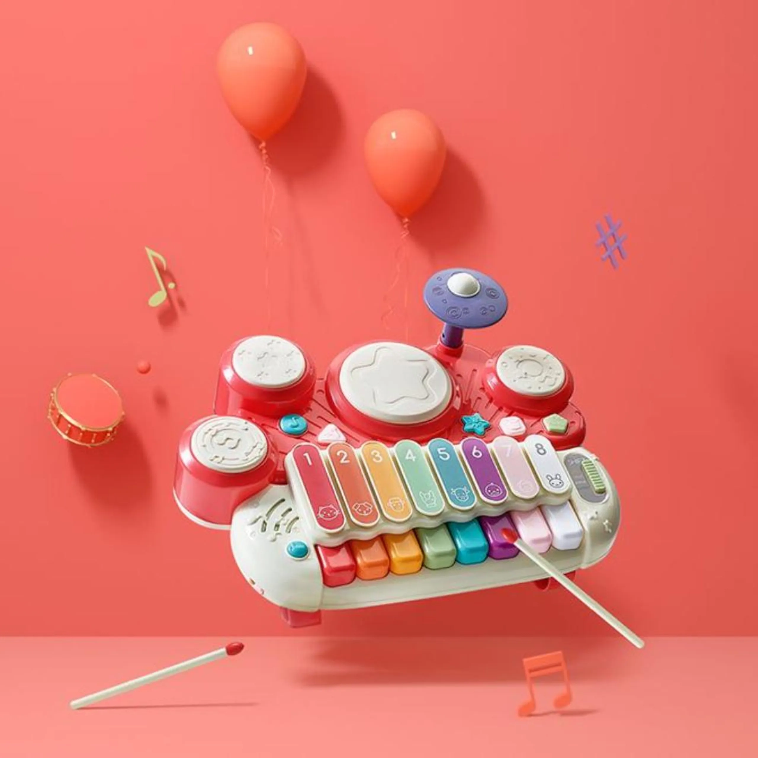 Baby Piano Drum - Suitable for 6 months and above