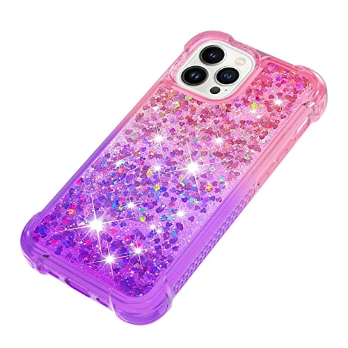 Glitter Moving Quicksand Flowing Cover TPU Silicone Bumper for iPhone 14 Pro