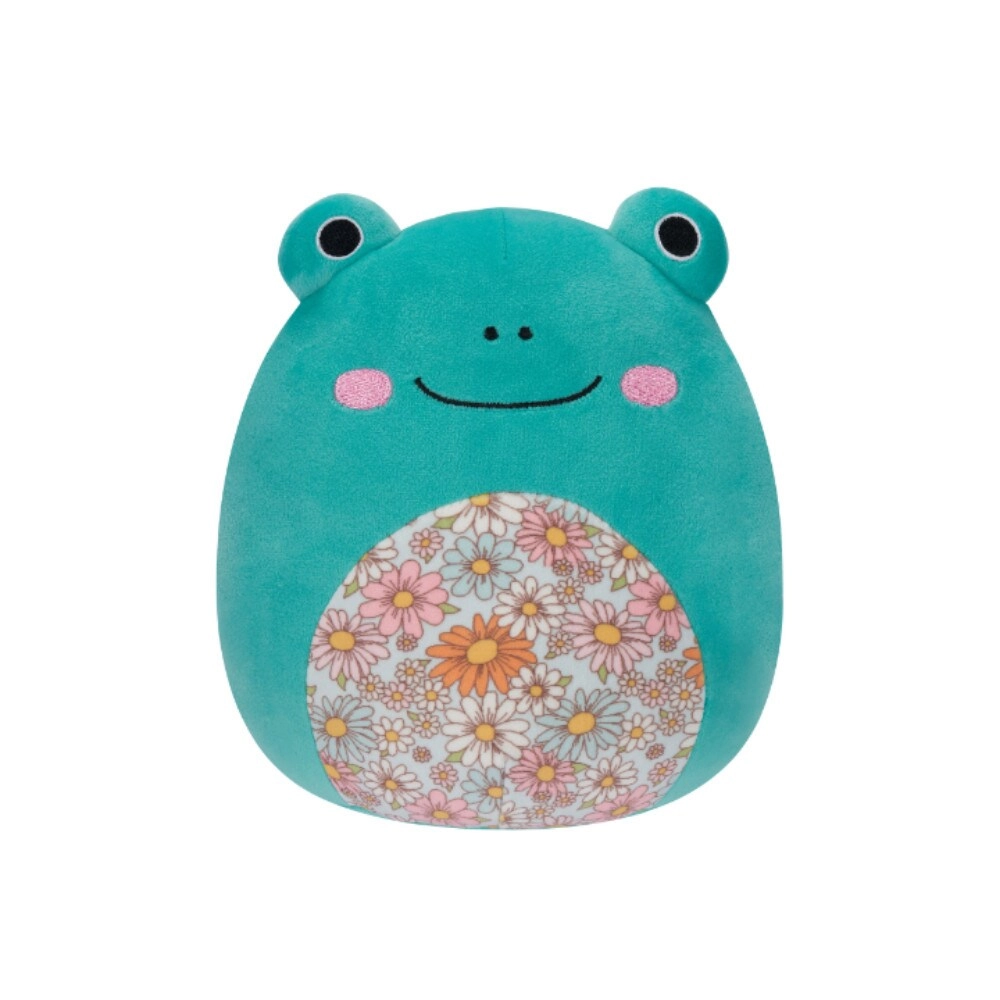 COLOR LAND CHILDRENS TOYS CENTER LLC Little Plush Robert Aqua Frog - Floral Belly Washable Squishy